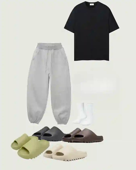 Pack Black T-Shirt + Jogger Pants + Yeezy