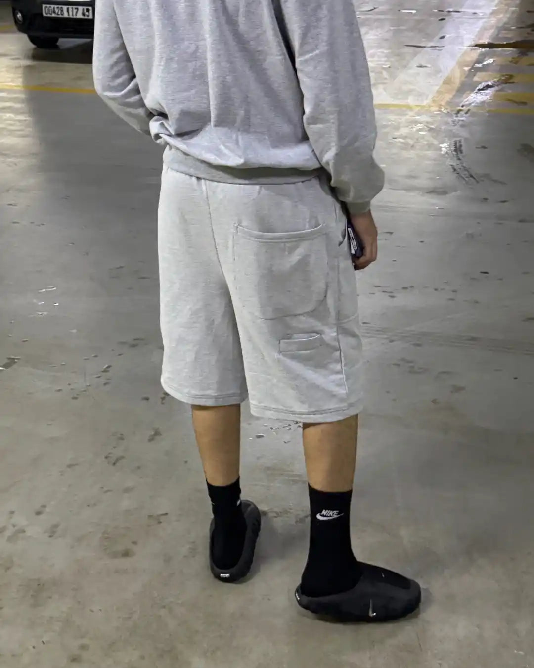 Oversize sweat shorts