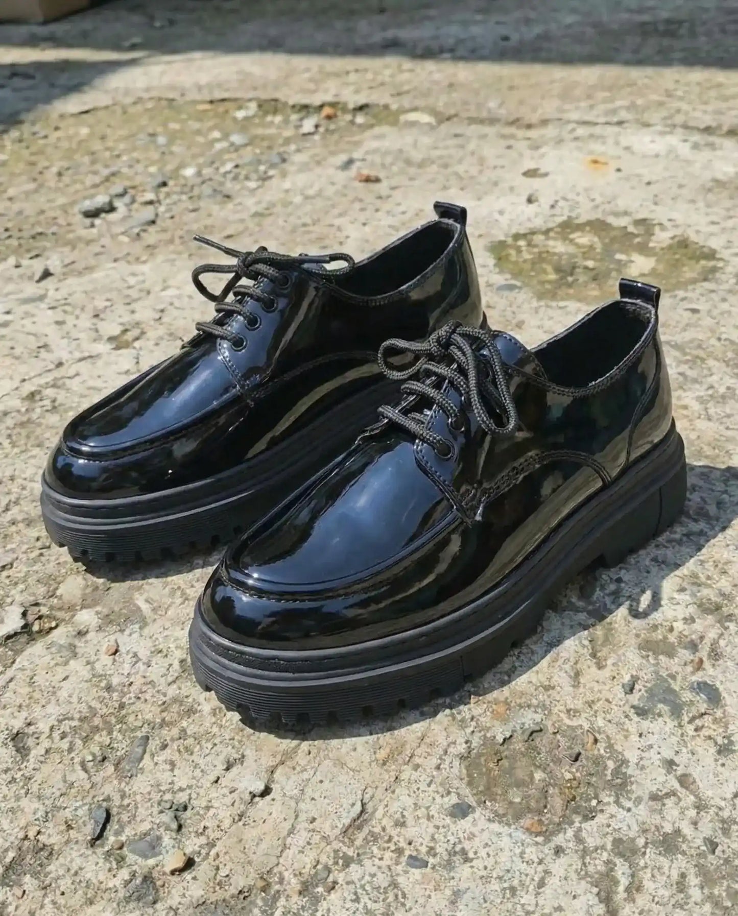 Premium Glassy Derby Shoes