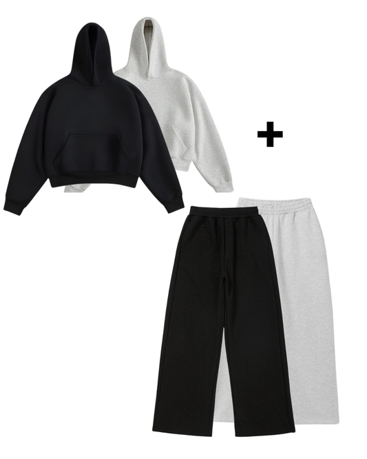 1 Cropped Hoodie + 1 Baggy